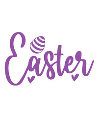 easter typography clip art design on plain white transparent isolated background for card, shirt, ho