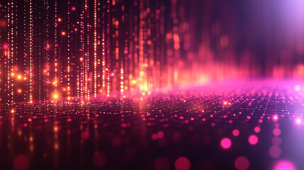 Poster - A soft, abstract pastel matrix background symbolizing modernity, technology, and digital networks, evoking a sense of fluidity, innovation, and complexity in a calming, contemporary style.


