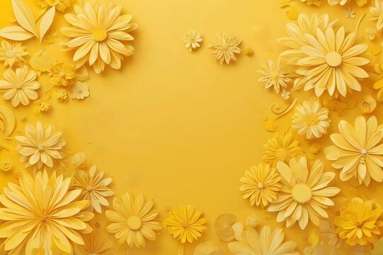 A cheerful yellow background to evoke happiness
