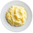 © Napat.T - Creamy Mashed Potato Served on White Plate Top View Photograph