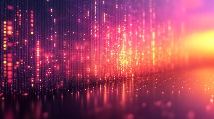 Poster - A soft, abstract pastel matrix background symbolizing modernity, technology, and digital networks, evoking a sense of fluidity, innovation, and complexity in a calming, contemporary style.

