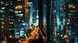 © KOSHKAROV SERGEI - Dynamic Financial Charts Illuminated by Night City Lights