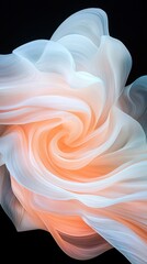 Poster - Fluid abstract swirl art digital creation modern design dark background close-up aesthetic concept