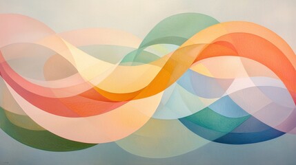 Poster - Abstract art waves gallery digital artwork colorful environment close-up view visual harmony