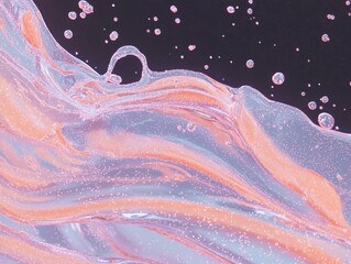 Poster - Flowing water abstract studio digital art vibrant colors close-up fluid dynamics