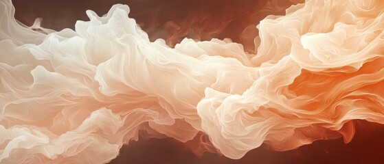 Poster - Flowing abstract smoke design digital artwork ethereal atmosphere soft colors artistic viewpoint