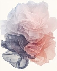 Poster - Delicate fabric flow studio textile art soft colors close-up aesthetic design