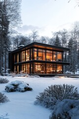 Sticker - Snowy Forest House