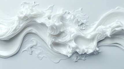 Poster - Flowing cream texture studio abstract art minimalist close-up visual aesthetics