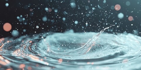 Poster - Water splashing action nature close-up dynamic environment artistic viewpoint