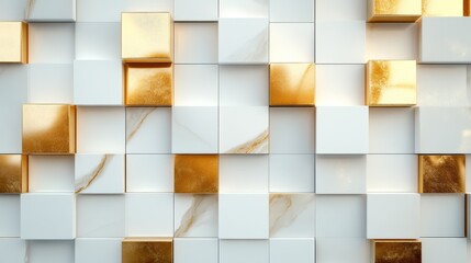 Aufkleber - A stunning combination of marble and gold textures creates a sophisticated backdrop, ideal for upscale settings, blending elegance with artistic flair.