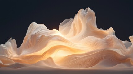 Poster - dynamic abstract light cloud formation digital art studio ethereal mood close-up view contemporary d