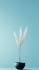 Poster - elegant decorative grass arrangement in modern pot minimalist interior home decor contemporary