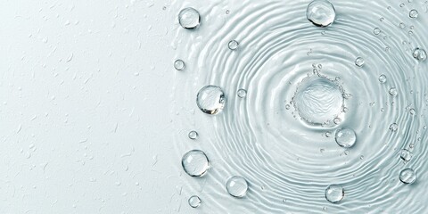 Poster - Rippling water droplets action nature macro calm environment close-up viewpoint