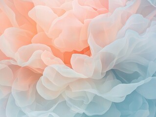 Poster - delicate floral abstract soft gradient background digital art calm environment close-up perspective