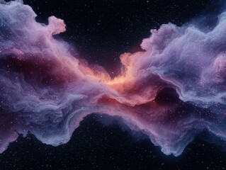 Poster - cosmic dance of nebulae outer space digital art ether abstract viewpoint celestial concept