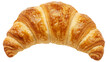 © HavingFunShop - Freshly baked croissant with golden flaky layers, crispy and detailed texture, isolated on white background, PNG format, top view