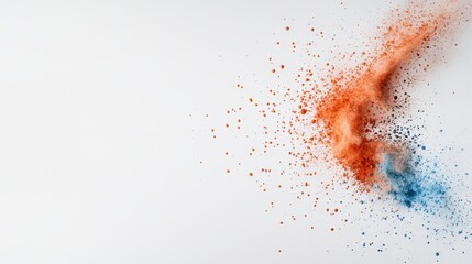Poster - A dramatic splash of bold color powder creates a stunning visual effect, representing creativity, dynamism, and the beauty of unique artistic expressions.