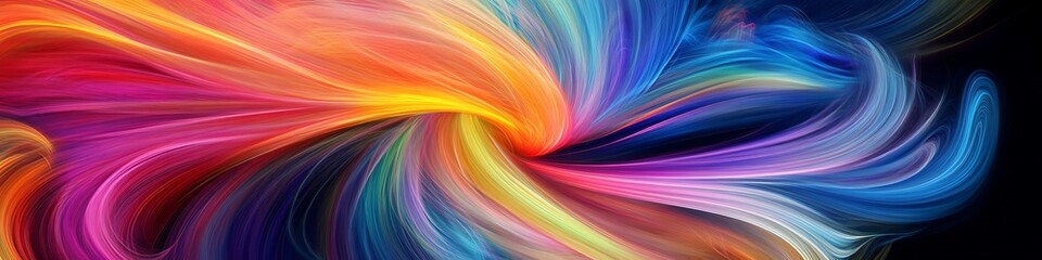 Poster - A vibrant, abstract fireworks display with a large dark area for text