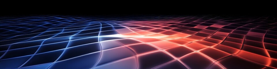 Poster - A vibrant, abstract grid pattern with a smooth central area for text