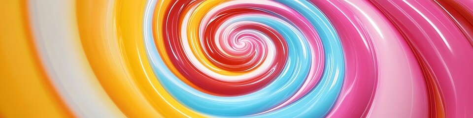 Poster - A vibrant, abstract spiral pattern with a smooth area for text