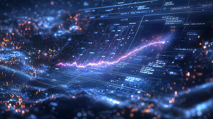 Poster - Stunning abstract visualization of data flow and growth.