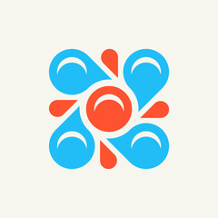 Poster - Abstract logo. Icon design. Template elements. Geometric abstract logos