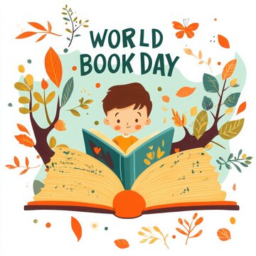 World Book Day vector design with text 