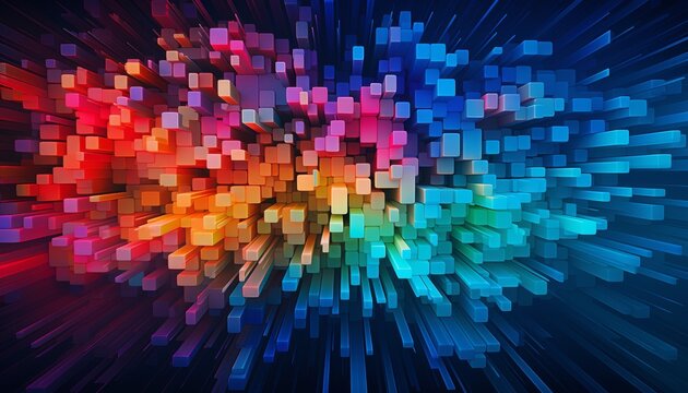 Pixel abstract trendy vivid bright clear colors multicolored pattern background illustration.