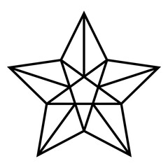 Poster - Geometric Star: A simple, clean, and modern representation of a star shape, formed with precise lines and angles