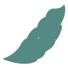 Poster - Serene Leaf Silhouette: A single, softly shaded leaf, elegantly depicted with subtle texture. It's a minimalistic nature-inspired design. 
