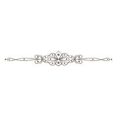 Poster - Ornamental Divider: A symmetrical ornamental divider, adorned with intricate floral and geometric patterns, is perfectly suited for adding elegance and visual appeal.