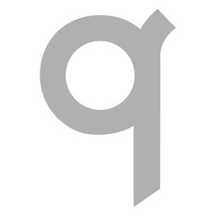 Poster - Letter Q Icon: A simple, elegant representation of the letter 