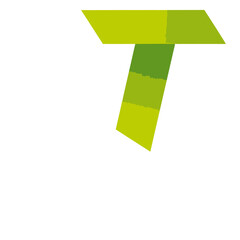 Poster - Geometric 'T': Abstract letter T, a modern representation of the alphabet and a symbol of creativity