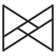 Poster - Geometric Intersection: An abstract geometric design with intersecting lines forms a symmetrical and visually captivating pattern, perfect for modern design projects. 