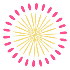 Poster - Abstract Burst of Radiance: An eye-catching abstract composition explodes with energy, featuring a radiant central core and radiating lines, and evokes feelings of excitement and celebration. 