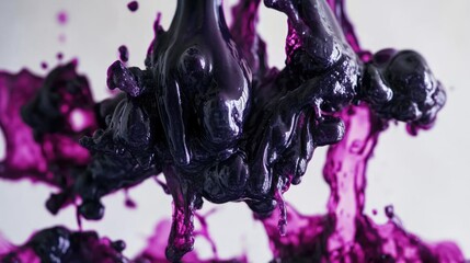 Poster - a close-up view of a vibrant purple liquid substance