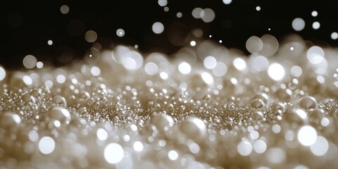 Poster - A collection of bubbles in a black and white setting, perfect for use in illustrations or designs where a clean and simple aesthetic is desired