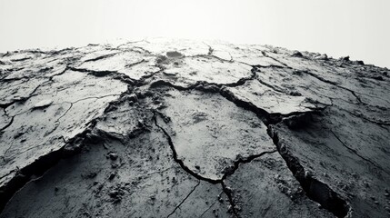 Poster - cracked earth landscape highlighting the dryness and erosion experienced in arid regions during summ