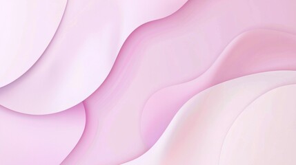 Poster - smooth, undulating pink shapes create a soothing and elegant abstract background, perfect for design