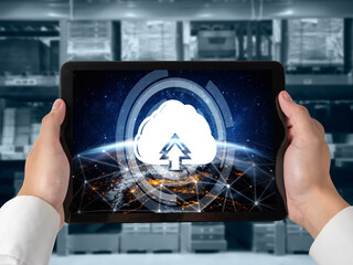 Poster - cloud computing software for modish remote work and personal data storage