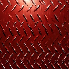 Poster - Shiny red metallic surface with raised diamond pattern, creating a dynamic and bold visual effect.