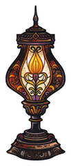 Wall Mural - PNG Vintage ornate lantern illustration