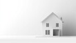 © lestari - Minimalist white house model, clean background, new home concept, real estate