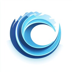 Poster - Abstract blue wave design symbolizing movement and energy.