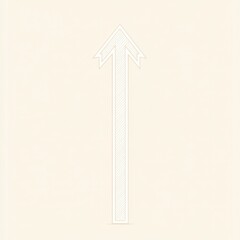 Poster - Minimalist arrow illustration on a soft pastel background, symbolizing direction and progress.