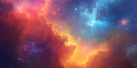 Wall Mural - A dreamy nebula painted with soft hues and subtle textures, creating a serene and ethereal atmosphere