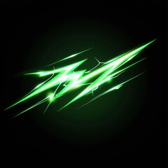 Poster - Electric green lightning bolt design on a dark background, showcasing a vibrant and dynamic energy theme.