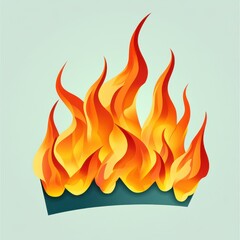 Poster - Colorful flames in vibrant orange and yellow tones, creating a dynamic visual effect.