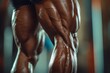 © Michael - Close-up of a bodybuilder's legs, highlighting impressive muscle definition achieved through intense training